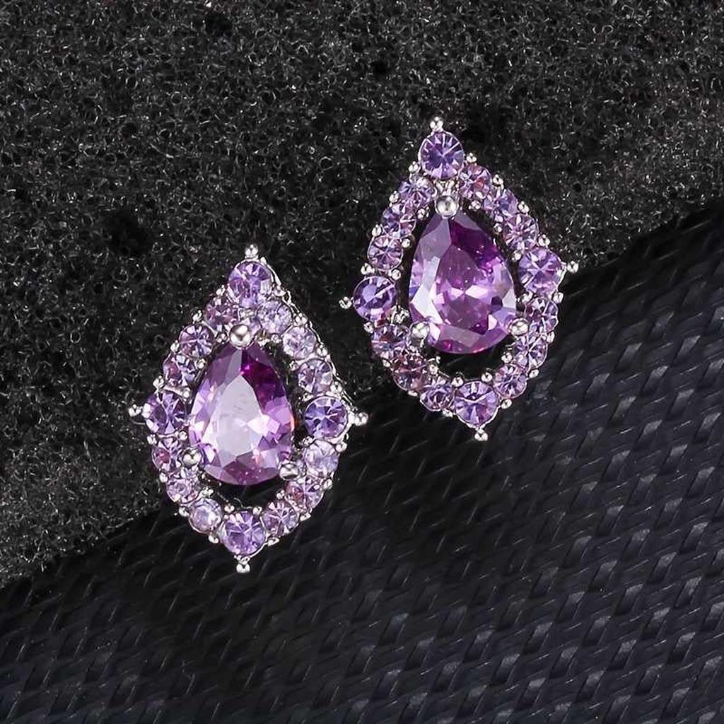 Set Nadine: Halskette und Ohrringe mit Amethyst – Ansicht 4