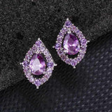 Set Nadine: Halskette und Ohrringe mit Amethyst – Ansicht 4