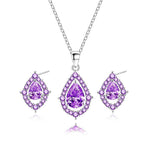 Set Nadine: Halskette und Ohrringe mit Amethyst