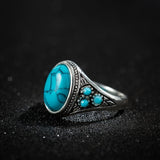 Ring „Nomade“ mit blauem Stein in Weißgold – Ansicht 2