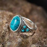 Ring „Nomade“ mit blauem Stein in Weißgold – Ansicht 3