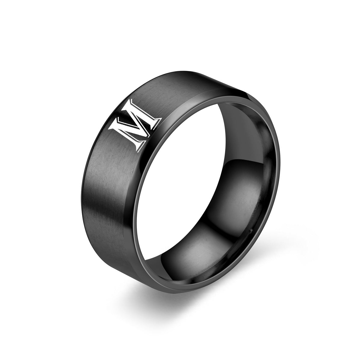 Initialenring mit Obsidian – Ansicht 13