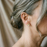 Ohrringe mit Perle und Zirkonia in Gold – Ansicht 2