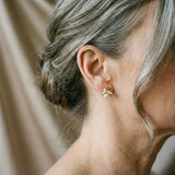 Ohrringe mit Perle und Zirkonia in Gold – Ansicht 2