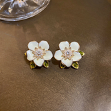Ohrringe in Weißgold mit Zirkonia