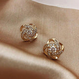 Ohrringe mit Zirkonia-Kugeln in Gold