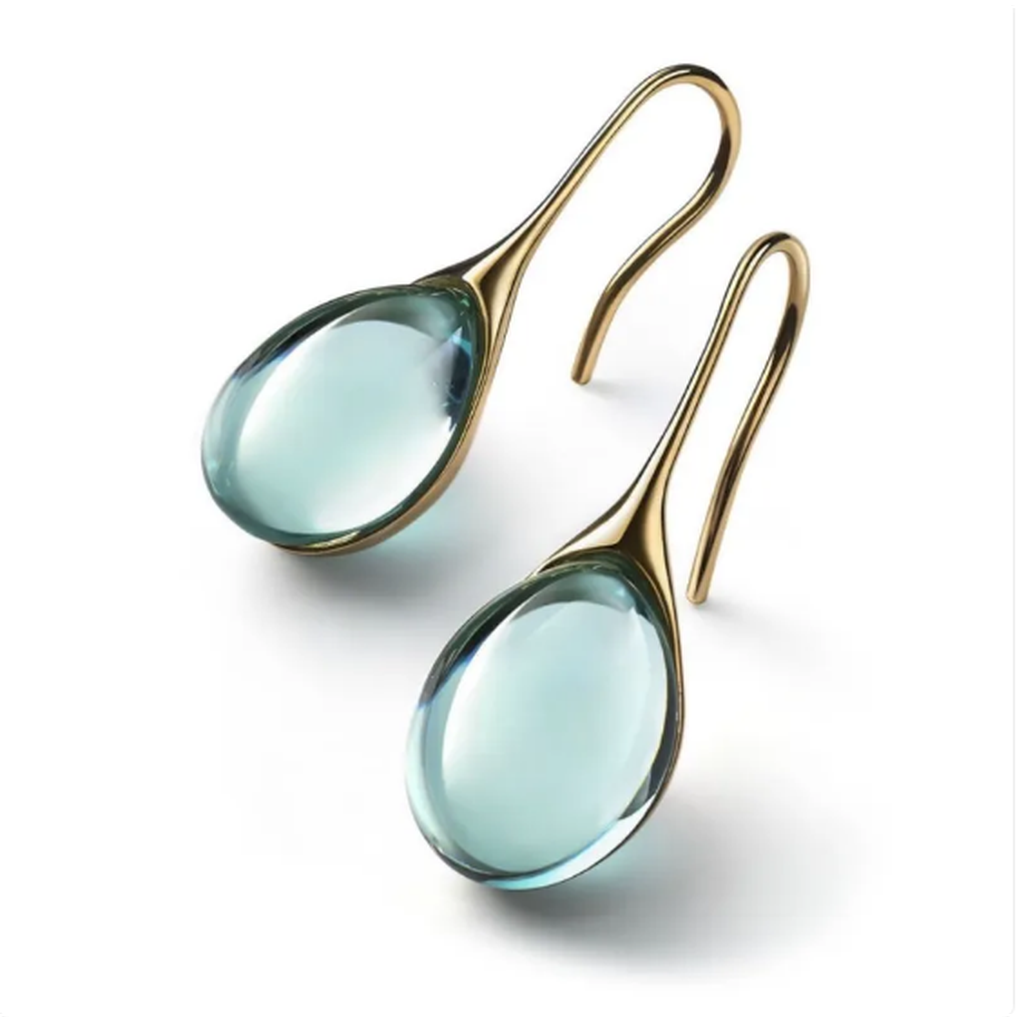 Ohrringe mit eingebettetem Opal – Ansicht 2
