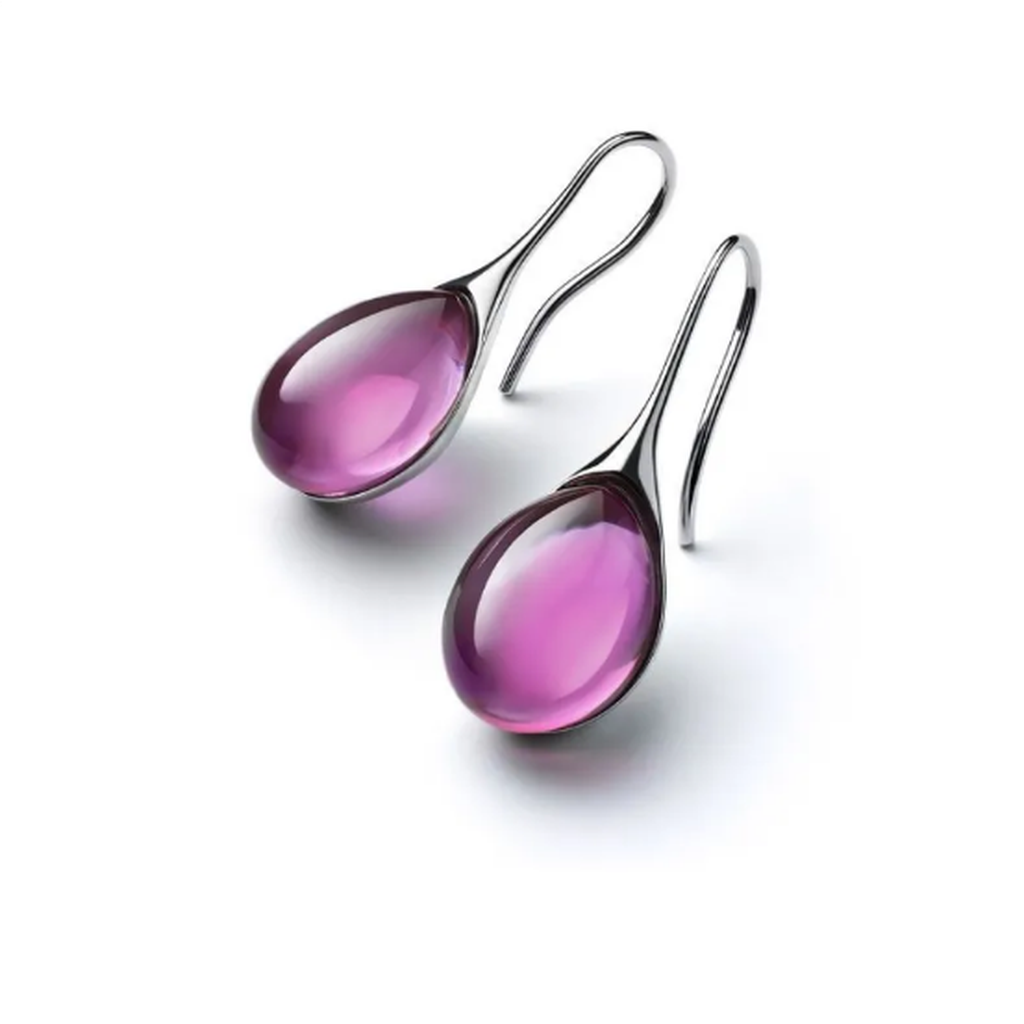 Ohrringe mit eingebettetem Opal – Ansicht 3