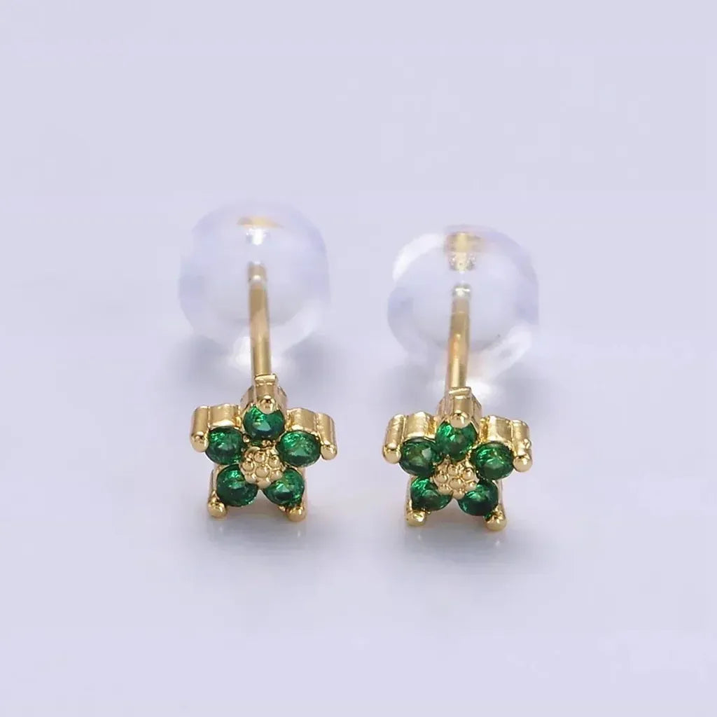 Ohrstecker mit zartem Blumenmotiv – Ansicht 4