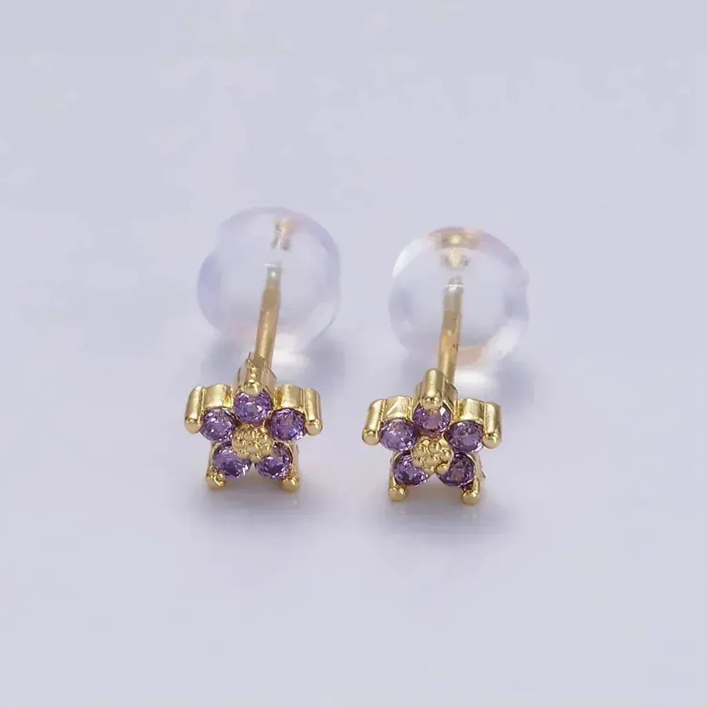 Ohrstecker mit zartem Blumenmotiv – Ansicht 5