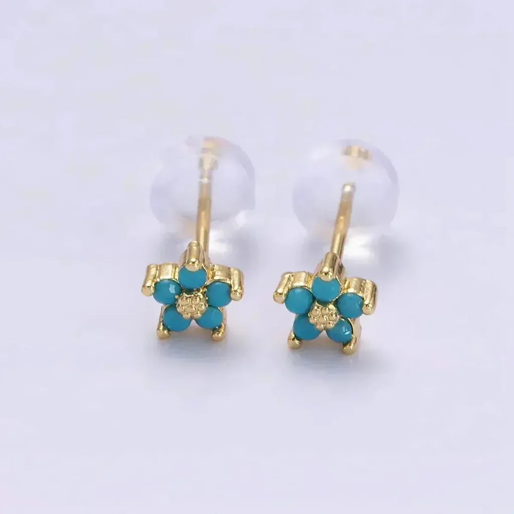 Ohrstecker mit zartem Blumenmotiv – Ansicht 6