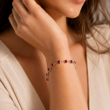 Armband Ophelyra Garnetelle in Weißgold – Ansicht 2