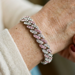 Panzerkettenarmband „Arktisches Rosé“