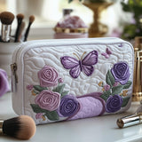 Gesteppte Kosmetiktasche im eleganten Lilaton