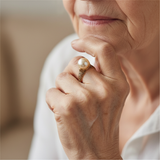 Retro-Goldring mit Perle – Ansicht 2