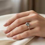 Retro-Ring in Roségold mit Saphir – Ansicht 2