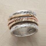 Retro-Ring in Roségold und Weißgold