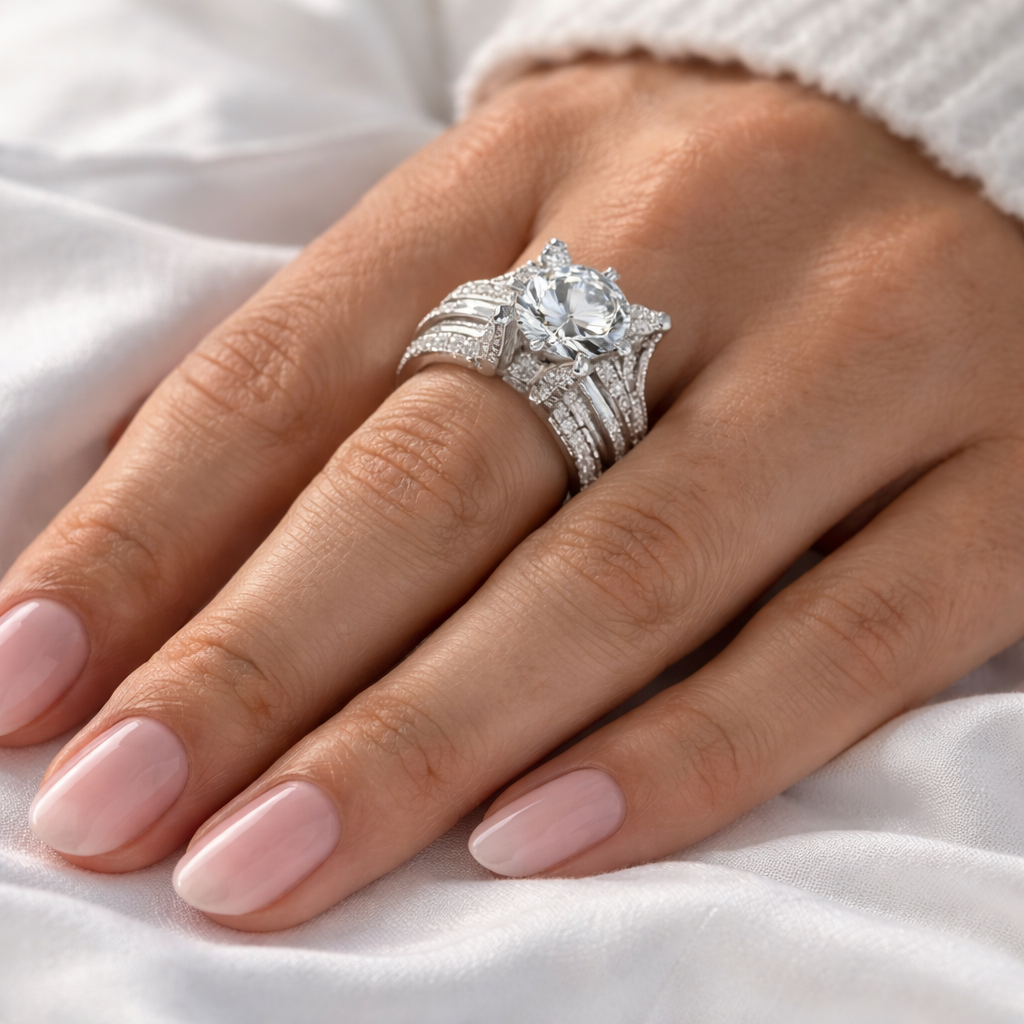 Retro-Ring mit Zirkonia – Ansicht 2