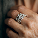 Retro-Ring mit mehrreihigen Zirkonia – Ansicht 3