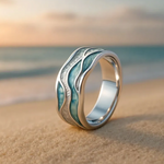 Ring „Aura“ – Ozeanwellen & Strand