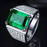 Ring Elsa mit Smaragd und Zirkonia – Ansicht 2