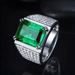 Ring Elsa mit Smaragd und Zirkonia – Ansicht 6