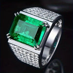 Ring Elsa mit Smaragd und Zirkonia