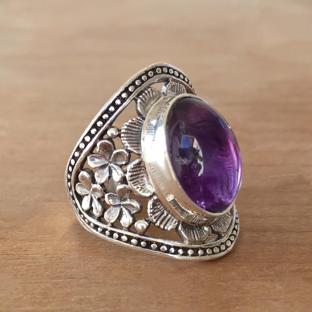 Ring Haida mit Amethyst – Ansicht 2