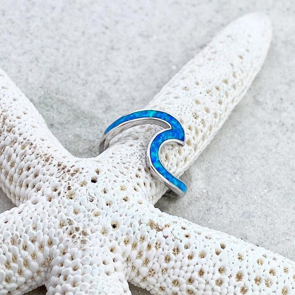Ring „Meer“ mit Opal in Weißgold – Ansicht 3