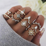 Ring-Set mit 8 bis 12 Ringen