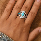 Ring mit Türkis in Weißgold – Ansicht 2