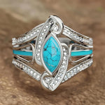 Ring mit Türkis in Weißgold – Ansicht 4