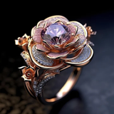 Ringe mit mehrreihigen exotischen Blumen