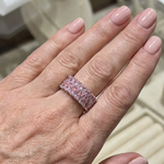 Rosé-Kaskaden-Ring in Weißgold