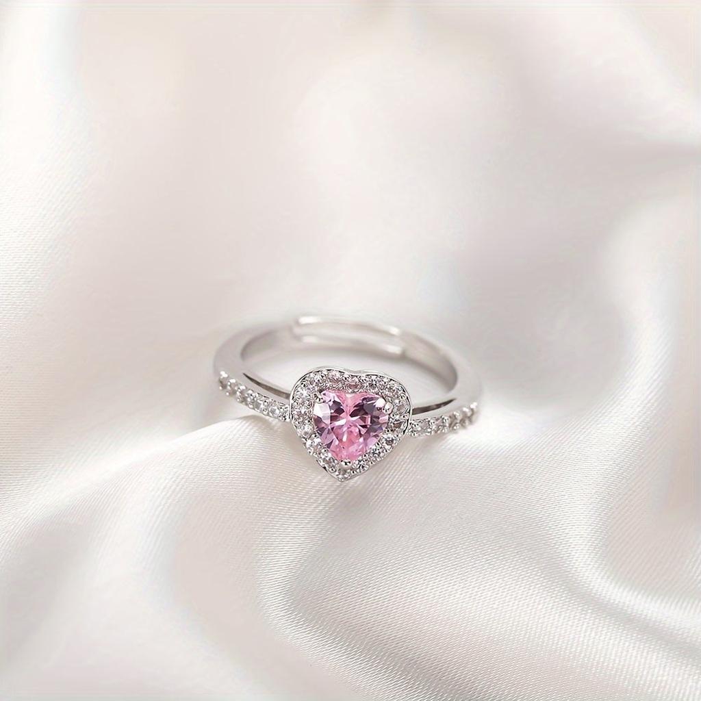 Herzring „Rosekiss“ in Weißgold – Ansicht 2