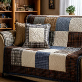 Gesteppter Sofabezug – im rustikalen Patchwork-Stil
