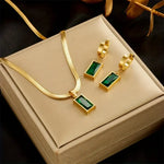 Schmuckset Lina in Grün – Ansicht 2