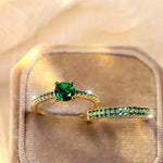 Ring-Set „Serena Smaragd Duo“ – Ansicht 3