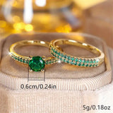 Ring-Set „Serena Smaragd Duo“ – Ansicht 4
