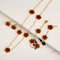 Set mit Kleeblatt: Armband, Halskette und Ohrringe in Gold, Ansicht 3