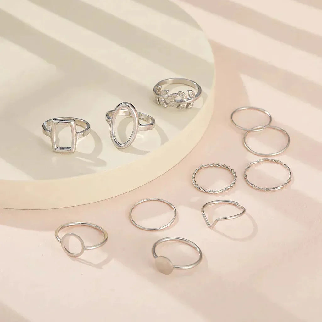 Set mit 11 Retro-Ringen – Ansicht 2