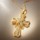 Strahlenkreuz-Anhänger in Gold – Ansicht 2