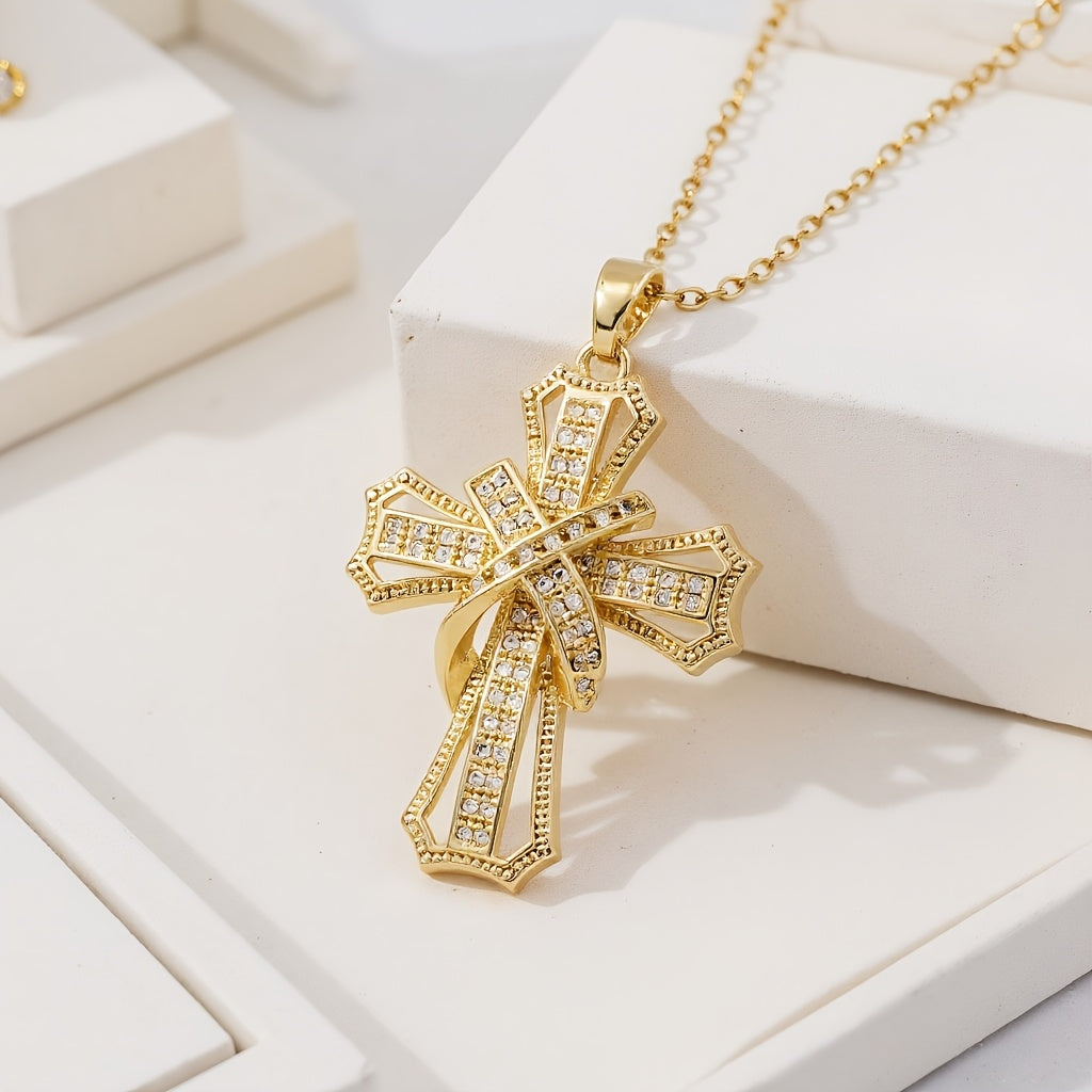 Strahlenkreuz-Anhänger in Gold