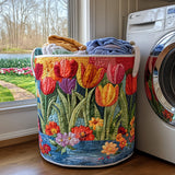 Gesteppter Wäschekorb – Sommerblüte