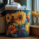 Gesteppter Wäschekorb – Sonnige Blumen
