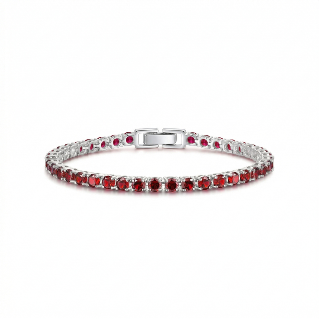 Tennisarmband in Weißgold