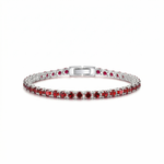 Tennisarmband in Weißgold