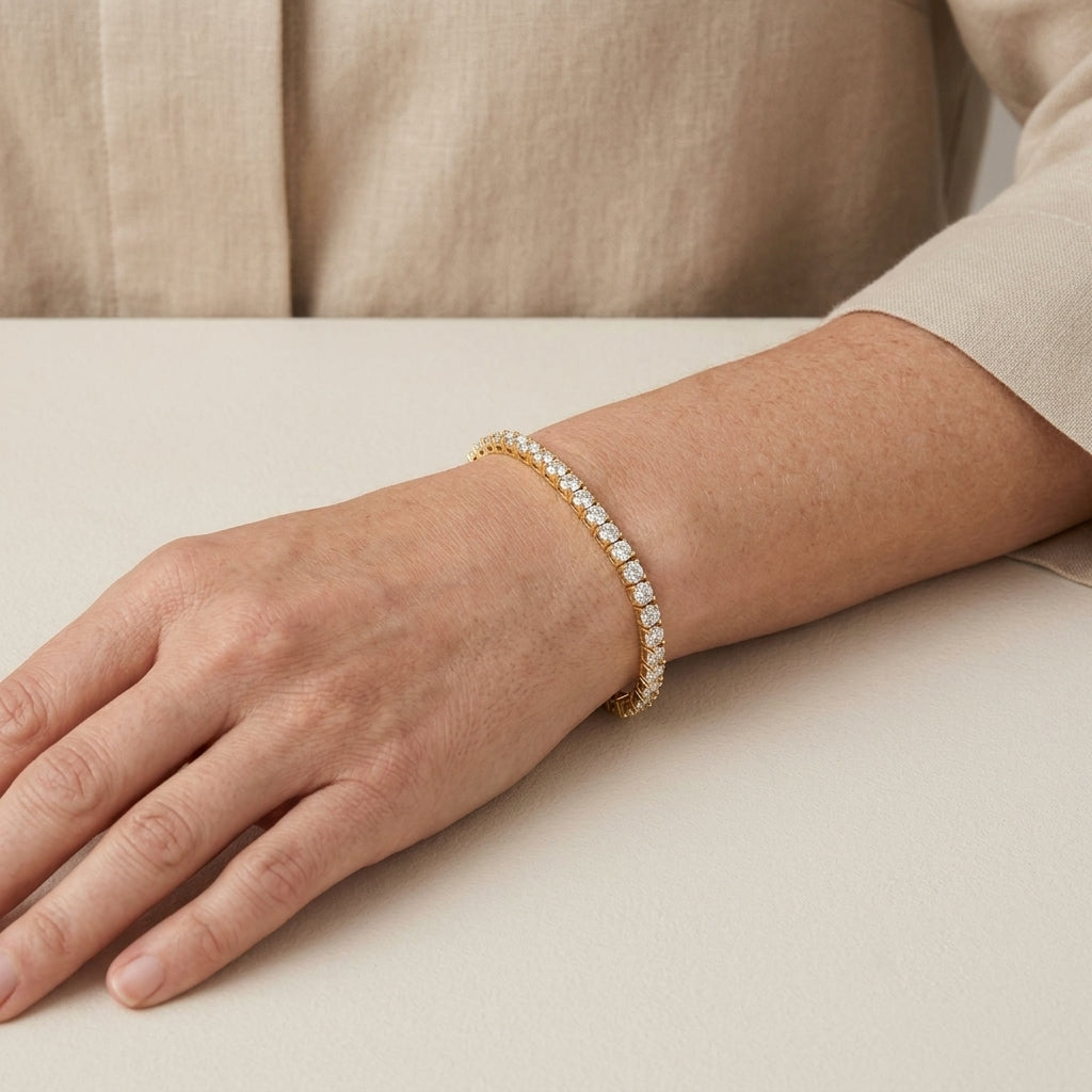 Tennisarmband in Gold