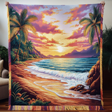 Gewebte Decke – Tropisches Morgenrot