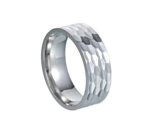 Gehämmerter Bandring Varek in Gold – Ansicht 2